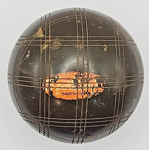 Vintage Sportcraft Bocce Replacement Ball 4.5", 2lb 6oz Black Geometric