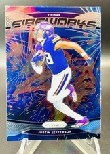 🔥2024 Panini Prizm  Justin Jefferson Fireworks Prizm - Vikings