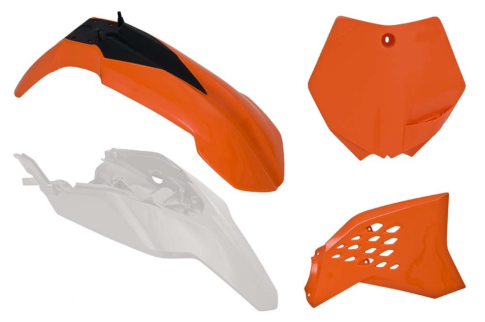 Rtech Plastic Kit Fits KTM SX 65 09-11 Orange/White
