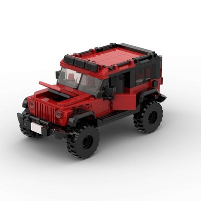405PCS Red DIY Building Set - SUV Sports Car (Jeep Wrangler)