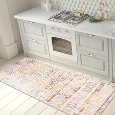 Rugshop Kitchen Fatigue Mat Geometric Bohemian Design Mats Bathroom Rug 18"x47"