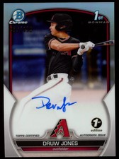 DRUW JONES 2023 Bowman Chrome 1st Edition Prospect Refractor Auto /499 #CPA-DJ