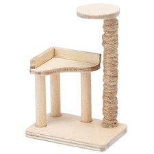 Miniature Wood Cat Tree Model Climbing Structures Scratching Tower