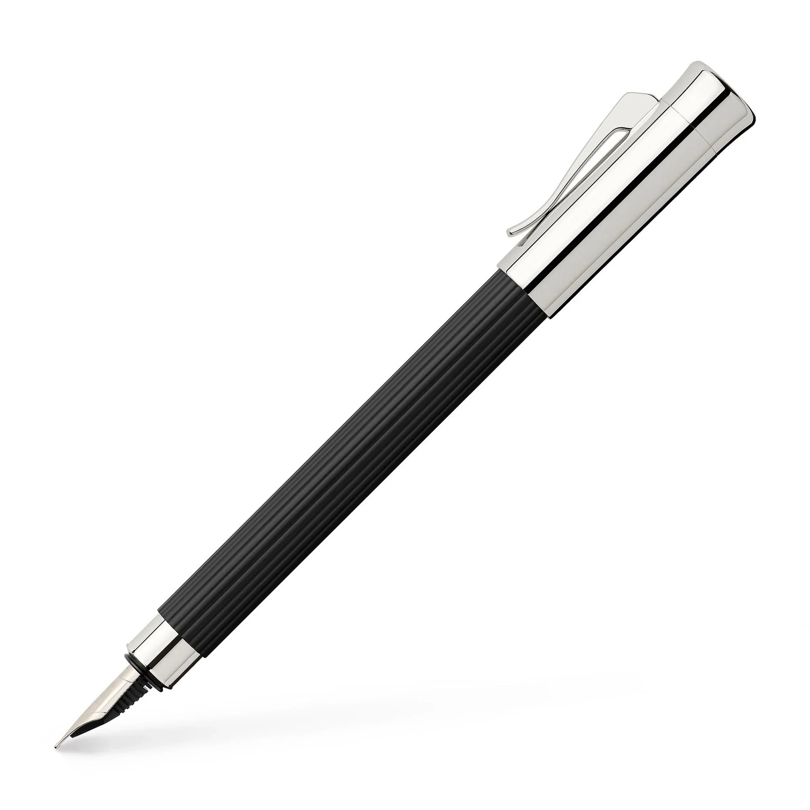 Graf von Faber Castell Black Tamitio Medium Fountain Pen (#141501) NEW