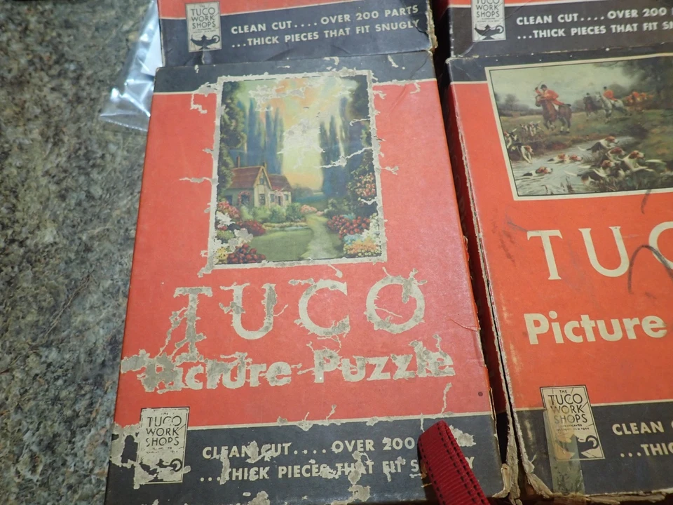 Lot of 4 Vintage over 200 pcs Tuco Picture Puzzle Tuco Work Shops - Image 4 of 4