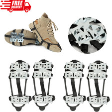 2 Pairs Ice Cleats for Shoes Boots 24-Stud Non-Slip Winter Traction