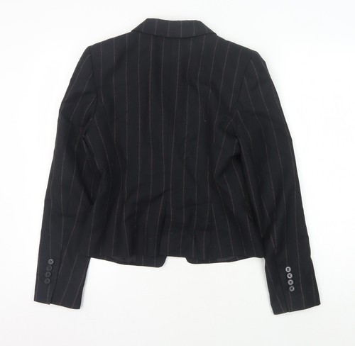 Zara Woman Black Pinstripe Blazer, Size 5, Office Wear - Picture 2 of 12