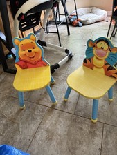 Y2K Winnie The Pooh And Tigger Wooden Chairs
