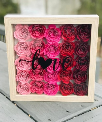 Mverse 18 Pcs Small Paper Flowers Rose for Crafts, Graduation Cap, 03- Red - Picture 3 of 9