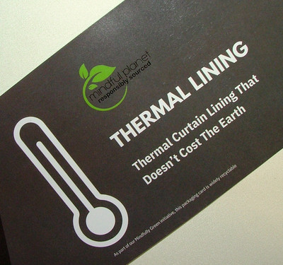 Thermo Gardinen Futterstoff ELFENBEIN luxuriöse Qualität isolierend - 50 Meter Rolle
