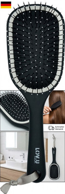 PARSA Beauty LOV.U Entwirrbürste Wet & Dry (Schwarz)   Haarbürste mit Multi-Flex