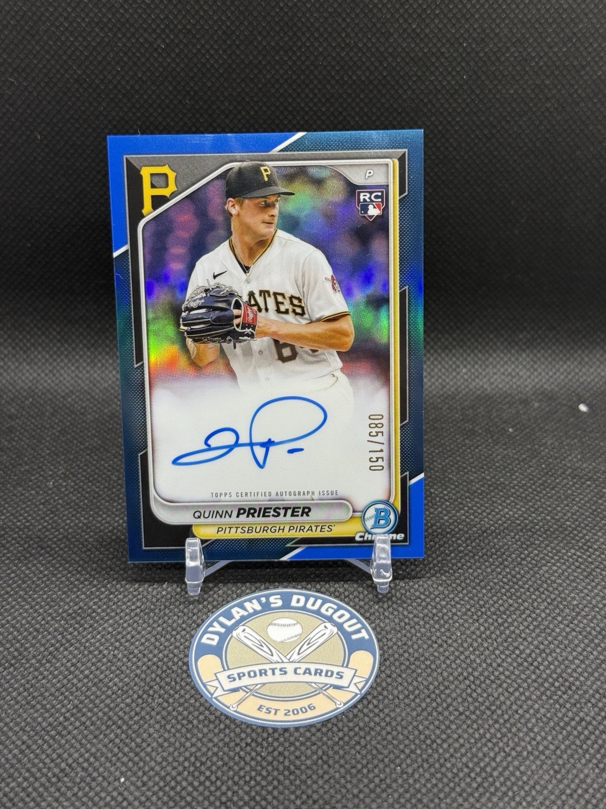 2024 Bowman Chrome Rookie Quinn Priester #CRA-QP Blue Refractor Auto /150