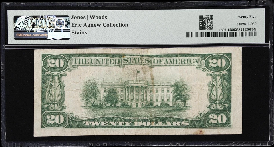 Dixon, CA $20 1929 T1 Fr. 1802-1. First NB Charter #10120 PMG Very Fine 25. - Image 2 of 2