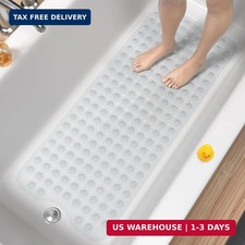 HITSLAM Bath Mat for Tub, Non Slip Bathtub Mat, 40 x 16 Inch Extra Long Bath Tub