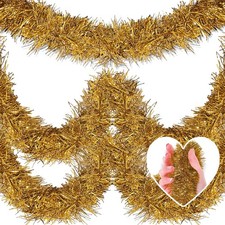 25 Feet Christmas Tinsel Garland, Metallic Twist Garland Wall Hanging Tinsel ...