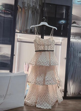 NWT Zimmermann Couture Resort Cami Polka Dot Ruffled Tiered Midi Cake Dress