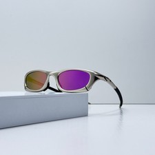 Oakley Magnesium Four Sunglasses Silver Frame Purple Fade Lens Mag Four