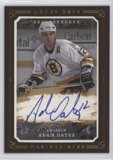 2008 Upper Deck Masterpieces Brushstrokes Brown Border Adam Oates Auto HOF 7o1