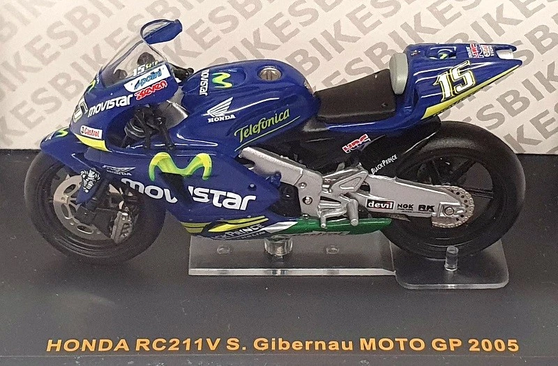 Ixo 1/24 Scale RAB098 - Honda RC211V Motorbike #15 Moto GP 2005 S. Gibernau - Image 4 of 4