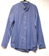 Izod Blue XL Long Sleeve Button Down Dress Shirt Regular Fit
