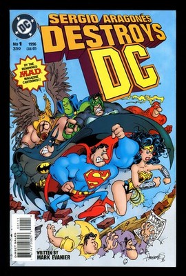 Sergio Aragones Destroys DC Comic 1996 Batman Joker Superman Wonder Woman Flash