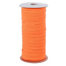 Elastic Bands 1/4 Inch x 50 Yards Stretch Flat Elastic Cord, Fluorescent Orange