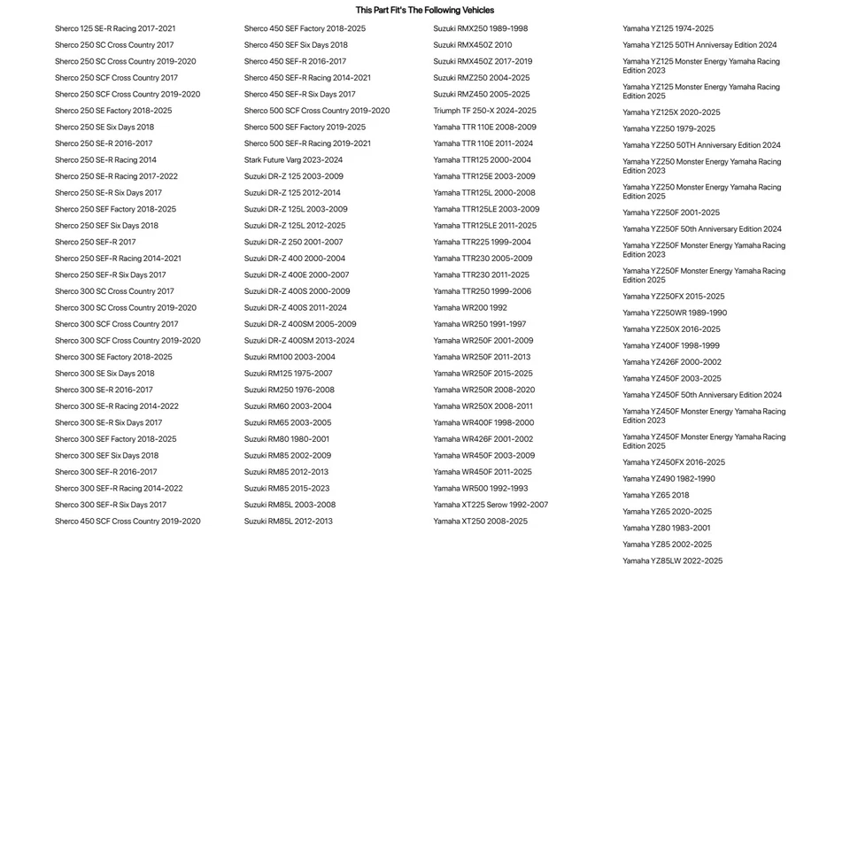 Kit de tuerca/espaciador de bloqueo de llanta Tusk negro para Husqvarna TC 449 2012-2013 Foto 4 de 4