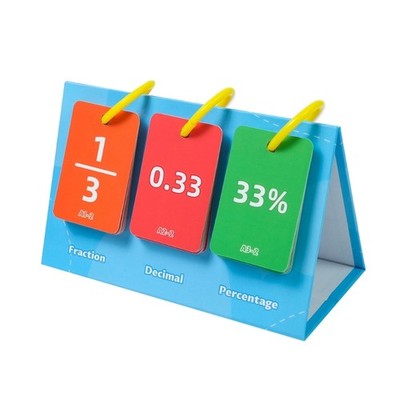 Math Learning Flip Chart Fractions and Equivalency Flip Chart Teaching Aids