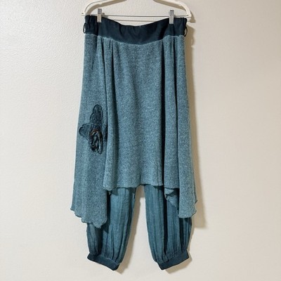 NWT The Pyramid Collection Women s Blue Harem Pants Sz 3XL Layered Boho-chic