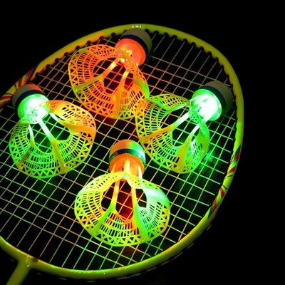 Glow in Dark LED Badminton Birdies Shuttlecocks Night Practice 1/2/5PCS