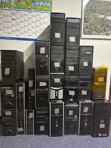 Mehrere PCs inkl. Mainboard & Netzteil – HP, Sharkoon, Delux, LG u.v.m.