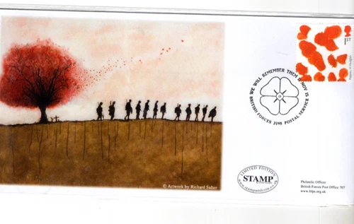 2015? WE WILL REMEMBER THEM - BRITISH FORCES LTD.ED FDC FROM COLLECTION C48