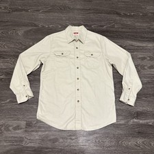 Men s Wrangler Flex For Comfort Long Sleeve Button Up Shirt Size Medium