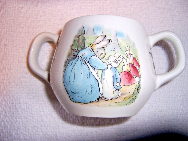 Vintage Wedgwood Peter Rabbit Beatrix Potter Nursery Baby Cup Two Handled Mug