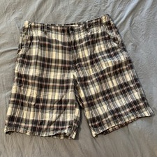 Old Navy Men’s Plaid Cotton Shorts Size 36 Y2K