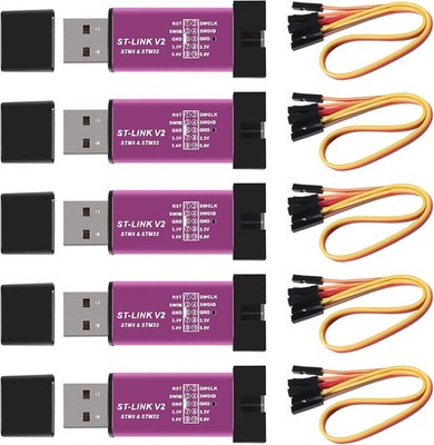 5Pcs ST Link V2 Programming Unit Mini STM8 STM32 Emulator Downloader with... 