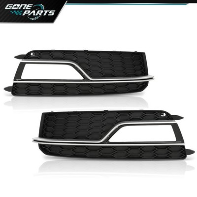 Fit For 13-16 Audi S5 A5-S-Line Front Bumper Fog Light Grille Grill Cover