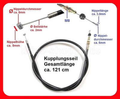 FA] KUPPLUNGSSEIL für diverse ATV QUAD SMC Barossa REX 150 170 250 China-Quad