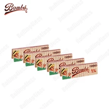 BAMBÚ NATURAL 1-1/4" Size Rolling Paper | 5 Packs Deal