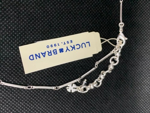 LUCKY BRAND M.O.P., Turquoise & Flower Charms Silver-Tone Necklace NWT $39 L@@K - Picture 10 of 12