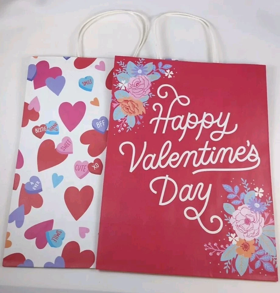 Bulk Wholesale Lot Valentine's Day Hallmark 6 Gift Bag Assortment Variety Sizes - Image 3 of 4