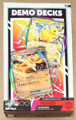 POKEMON PIKACHU EX AND CHARIZARD EX DEMO DECKS FACTORY SEALED/NEW