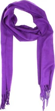 Datoni Unisex Scarf Soft Plain Solid Colors Cashmere Feel Luxurious Purple 