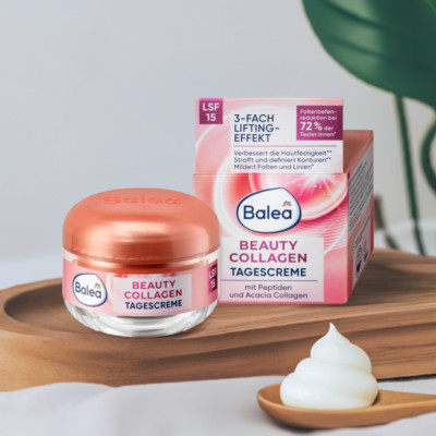 Balea Beauty Collagen Day Cream with Collagen Booster and Acacia Collagen, 50 ml