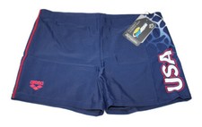 HERREN 1A18770 ARENA BADEHOSE HOSE BOXER SCHWIMMSHORTS USA SHORTS NAVY Gr. 7 NEU