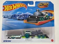 Hot Wheels 2025 Track Fleet Mix 2 Silver Green Blue Nitro Rail HYT56-HF2EB