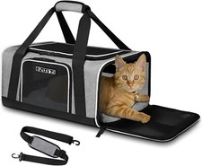 Petskd Airline Approved Pet Carrier Soft Travel Bag Small Cats Dogs 17x12x8.5