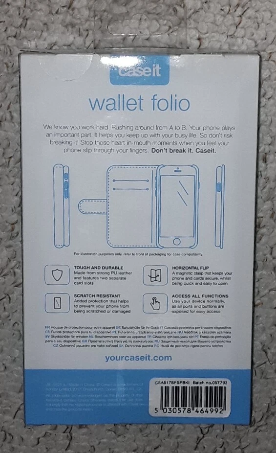 Nuevo Case It Cartera Folio Negro para Samsung Galaxy A5 2017 PVP £23,50 Foto 2 de 2