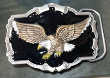 Gap 1997 Eagle Belt Buckle Enamel Pewter Great American Products Designed USA