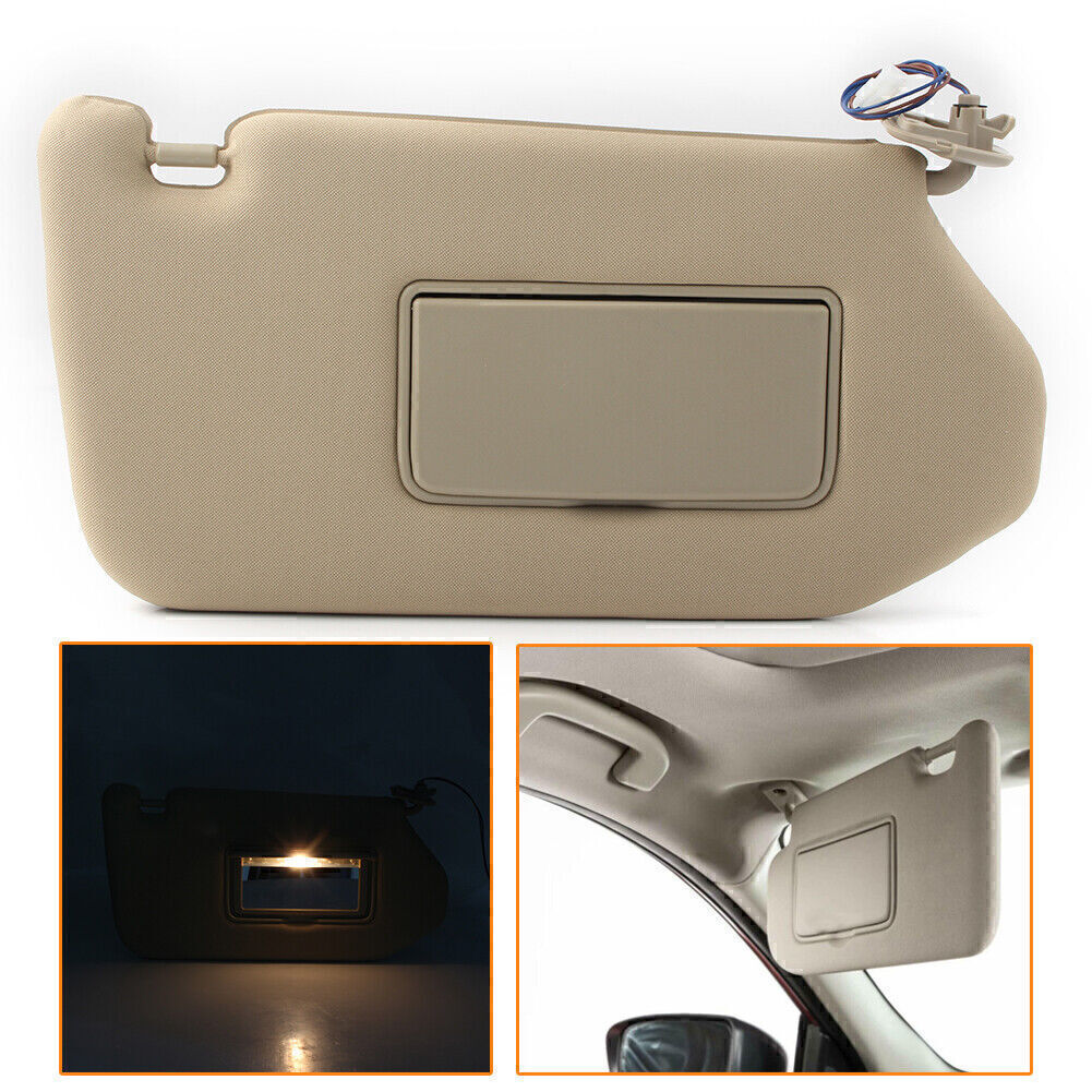 Sun Visor With Light Left For Pathfinder 2013-2018 Infiniti QX60 2014-2017 Tan E